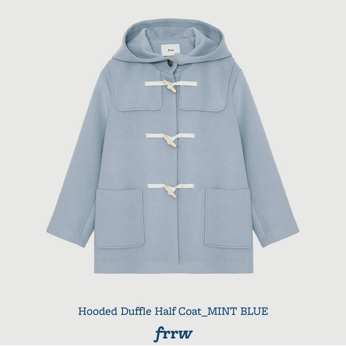 frrw 프론트로우 후드 더플 하프코트 프리사이즈 새상품 상품이미지2