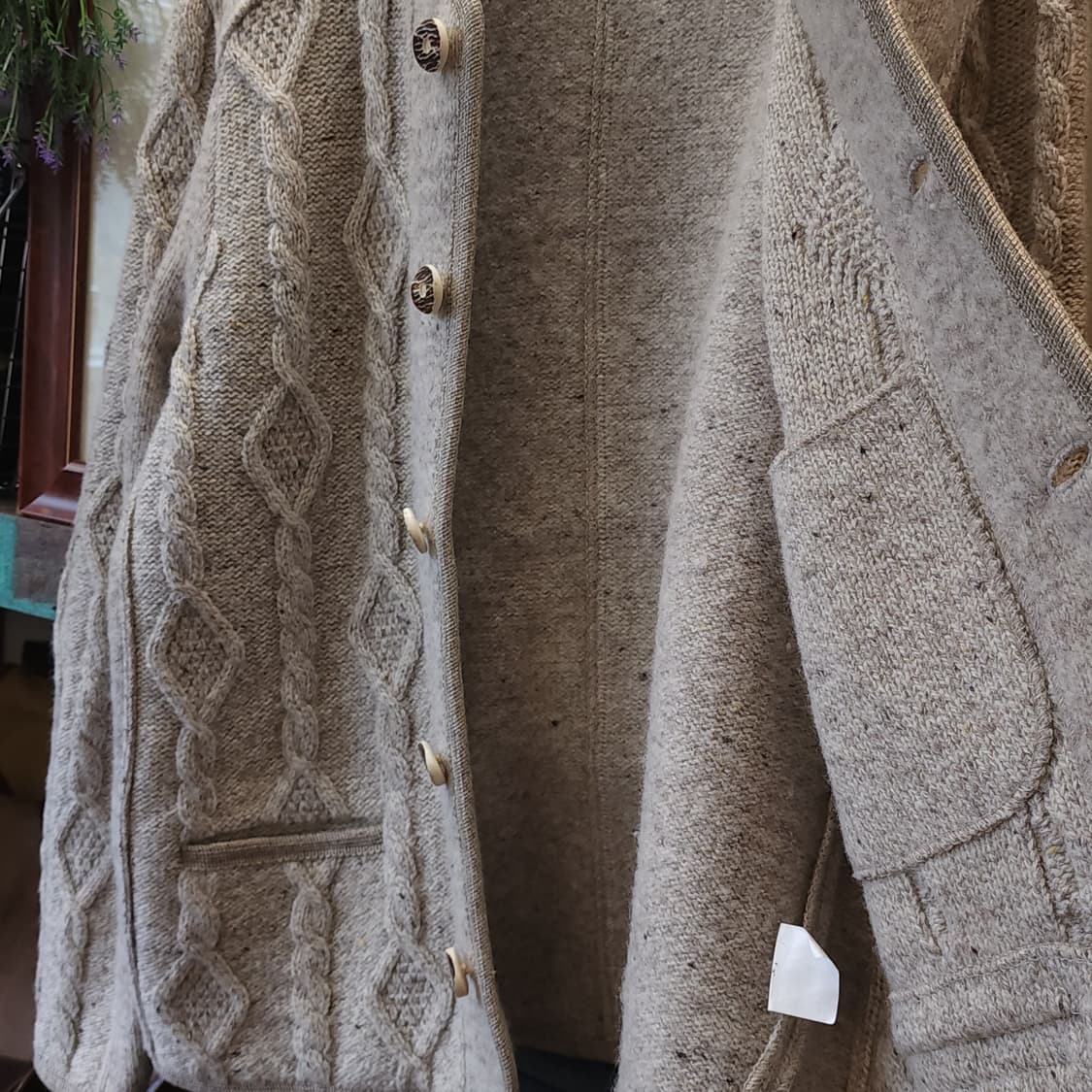 90s 프렌치 핸드메이드 울 가디건 코위찬 헤비울 스웨터 빈티지 니트50 상품이미지9