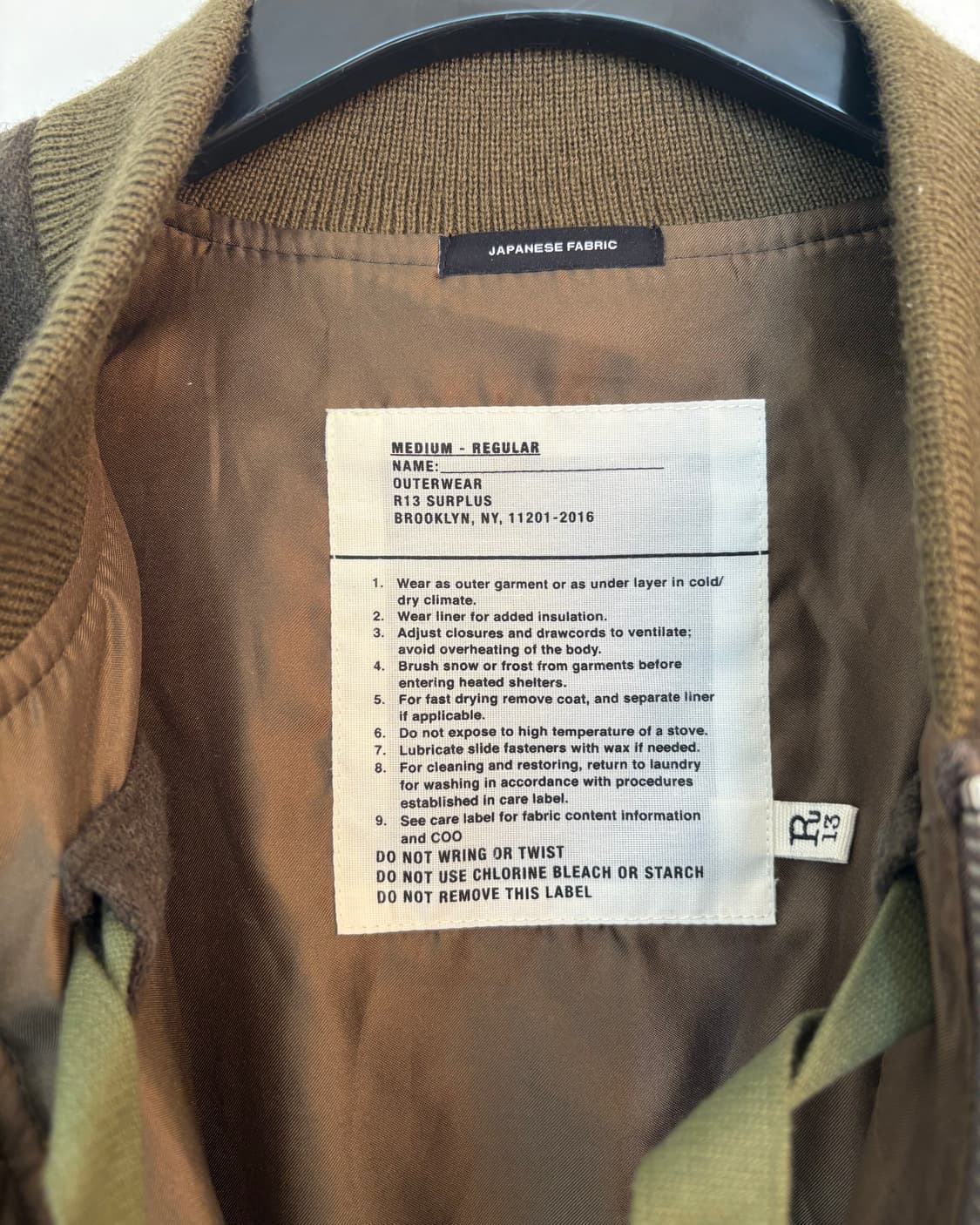 r13 울 자켓 ma-1 상품이미지6