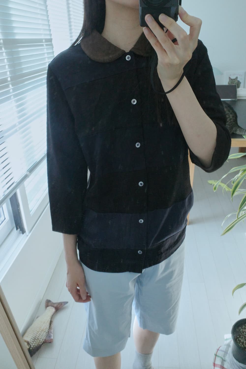 꼼데가르송 트리콧 7부 가디건 상품이미지5