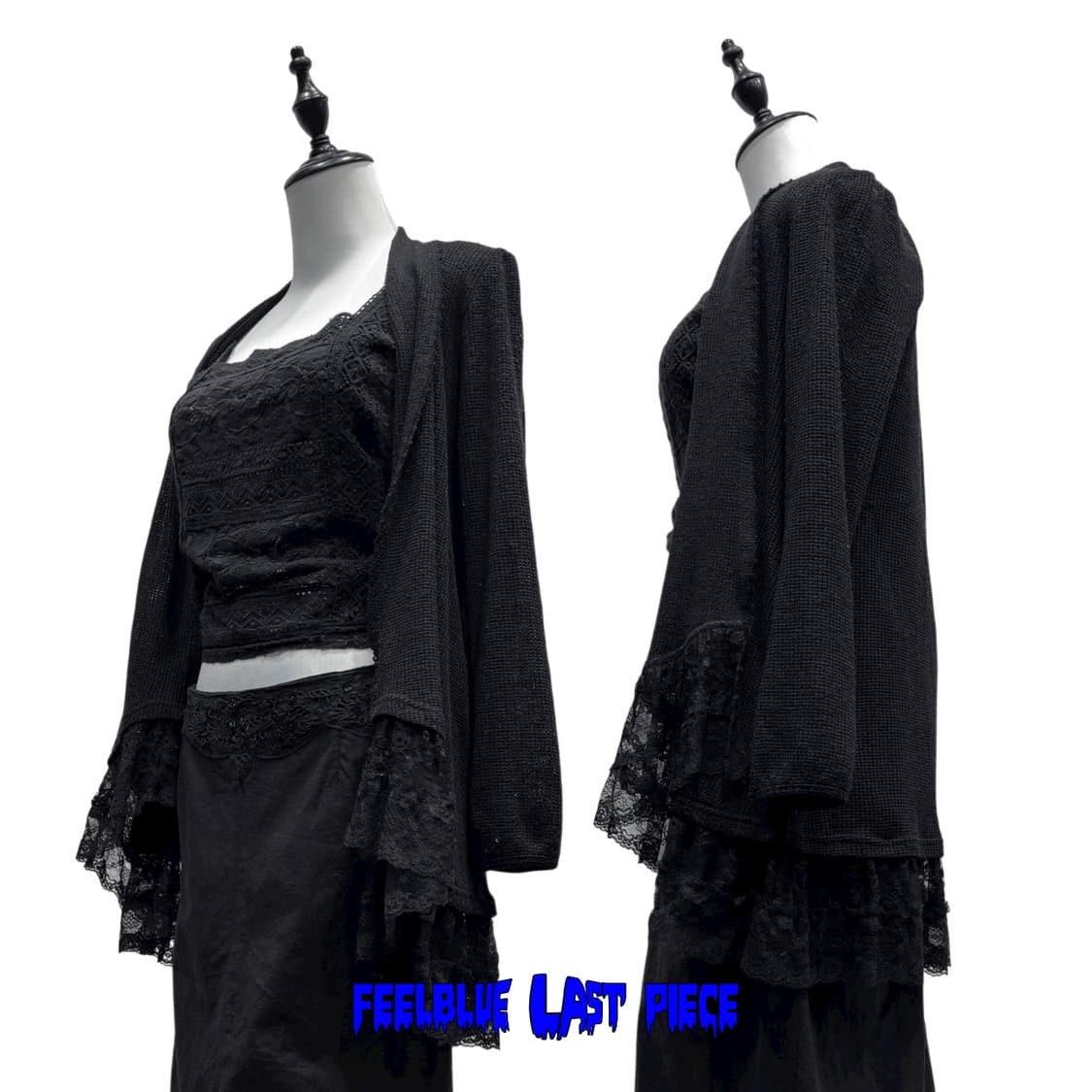 Axes Femme Lace Hem Knit Cardigan 상품이미지5