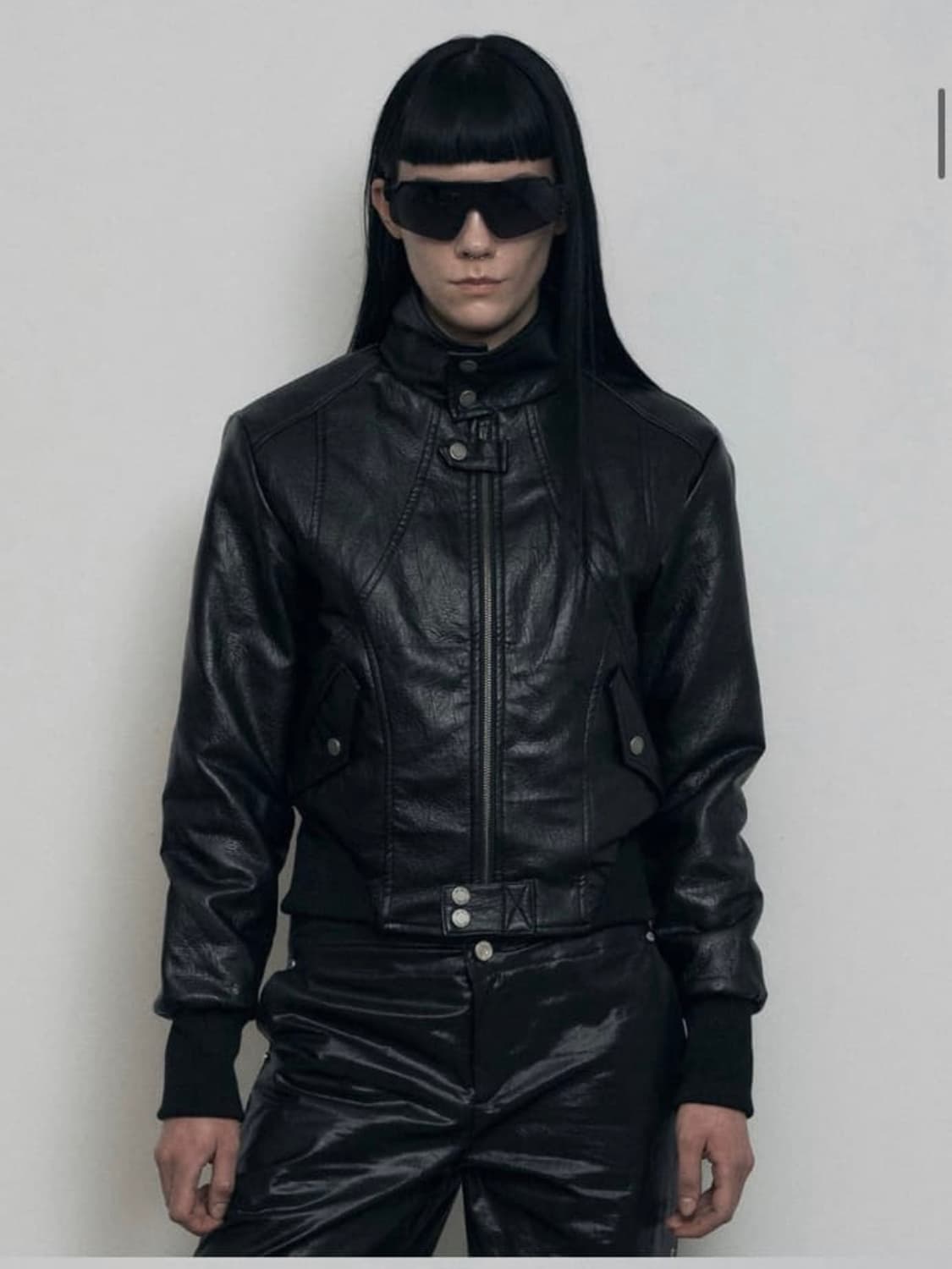 보헤미안서울 highneck moto jacket 하이넥 모토자켓 슬림 상품이미지1