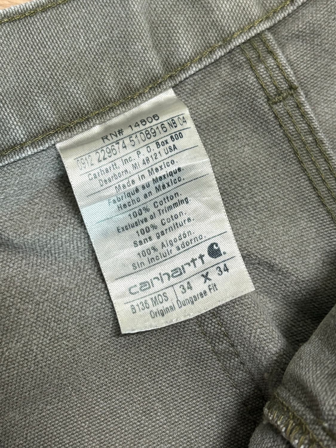 빈티지 칼하트 b136 더블니 mos 상품이미지7