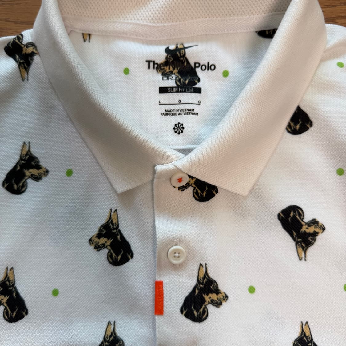 Nike 도베르만 도트 패턴 올오버 슬림핏 테니스 폴로 셔츠 상품이미지2