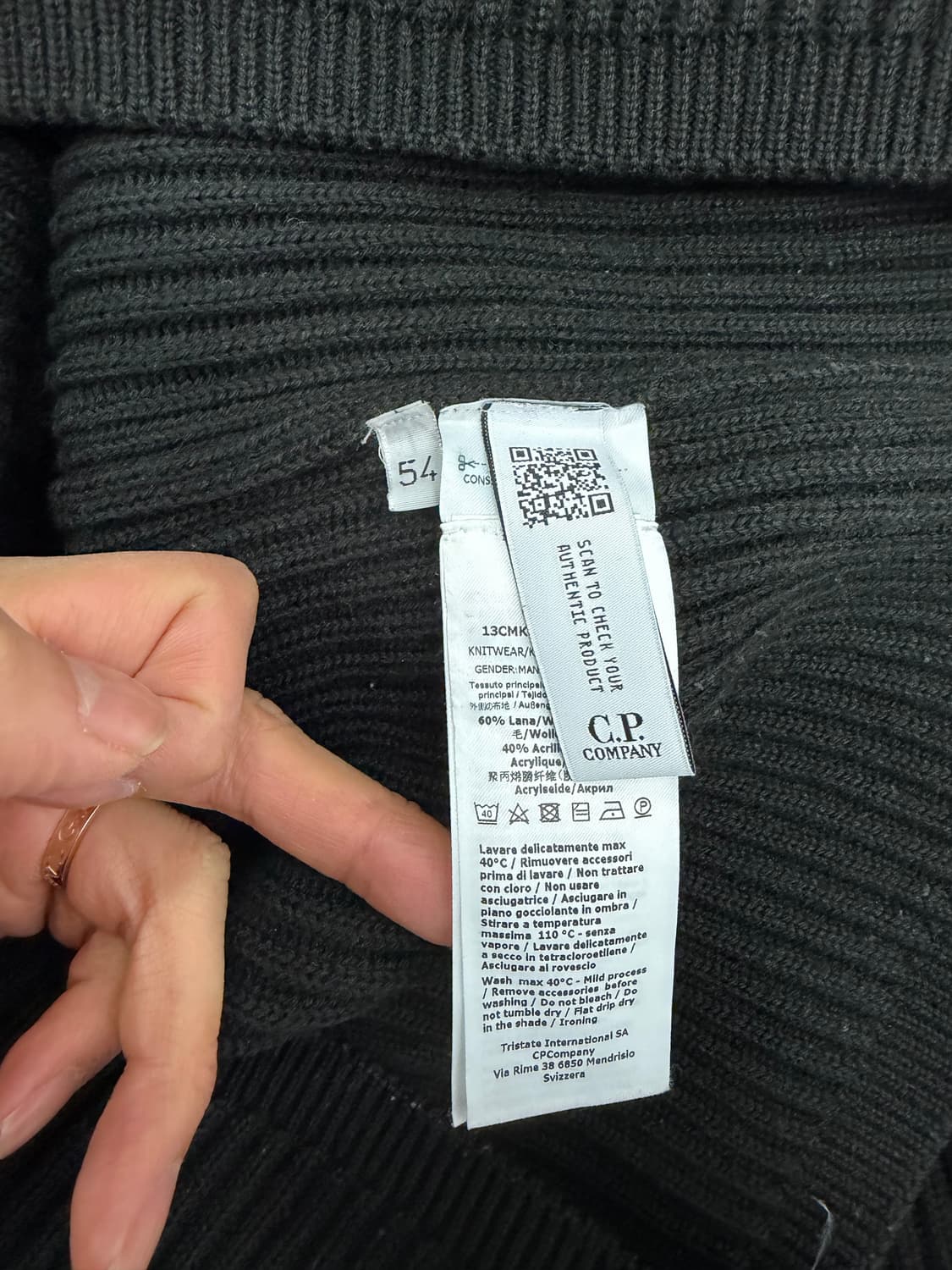 정품) CP컴퍼니 신형 렌즈 터틀넥 골지 니트 54 상품이미지7
