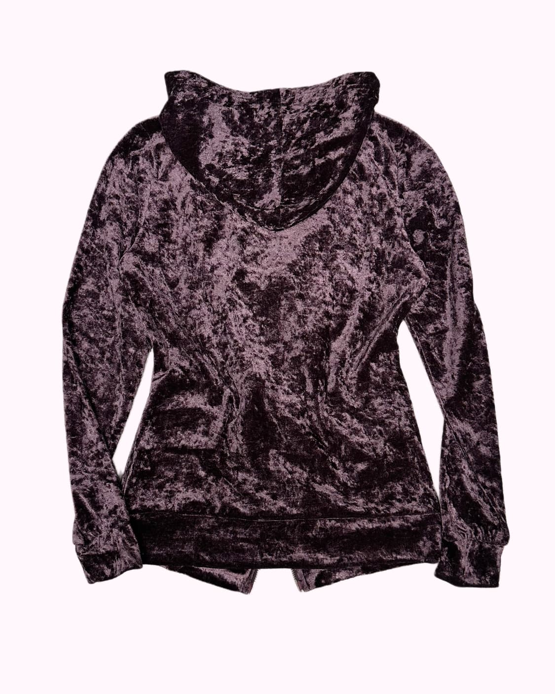 JOKY GAL purple velvet shirring hood zip 상품이미지5