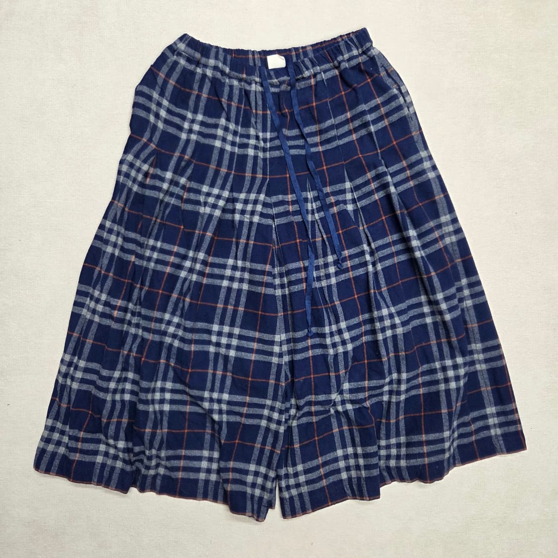 일본 빈티지 아메카지 모리걸 타탄 체크 와이드 팬츠 상품이미지1