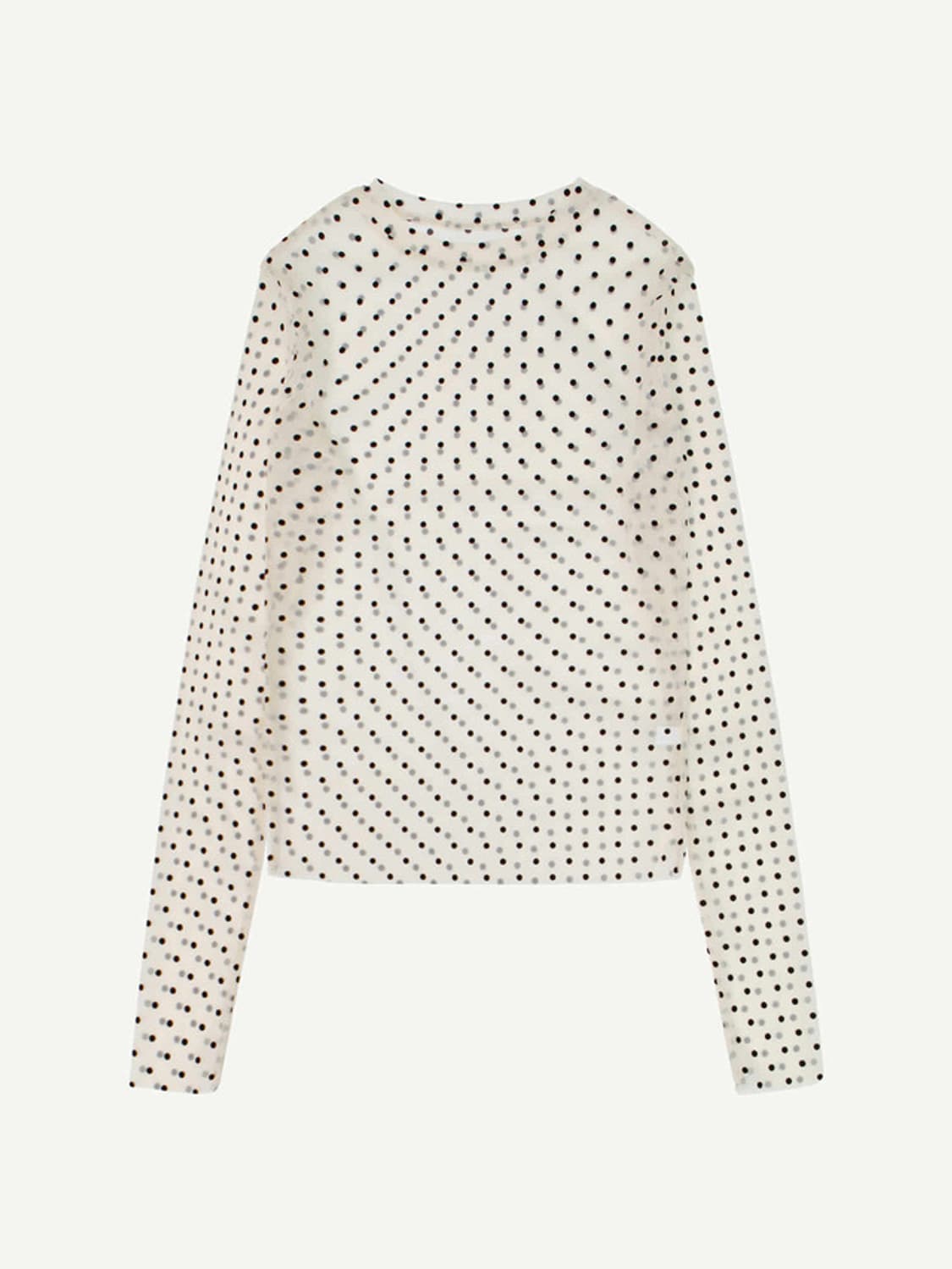 리넨느 linenne 레이어드 시스루 도트 티셔츠 상품이미지6