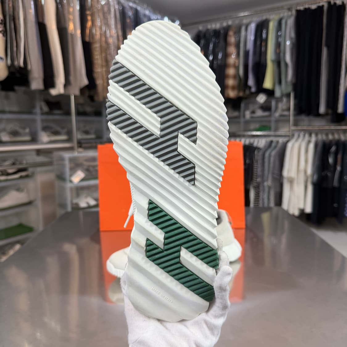 [리오브] 에르메스 바운싱 그린 메쉬 스웨이드 스니커즈 상품이미지4