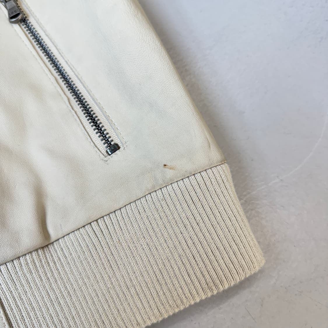 바이커 Y2K 딱붙 리얼레더 램스킨 양가죽 자켓 상품이미지6