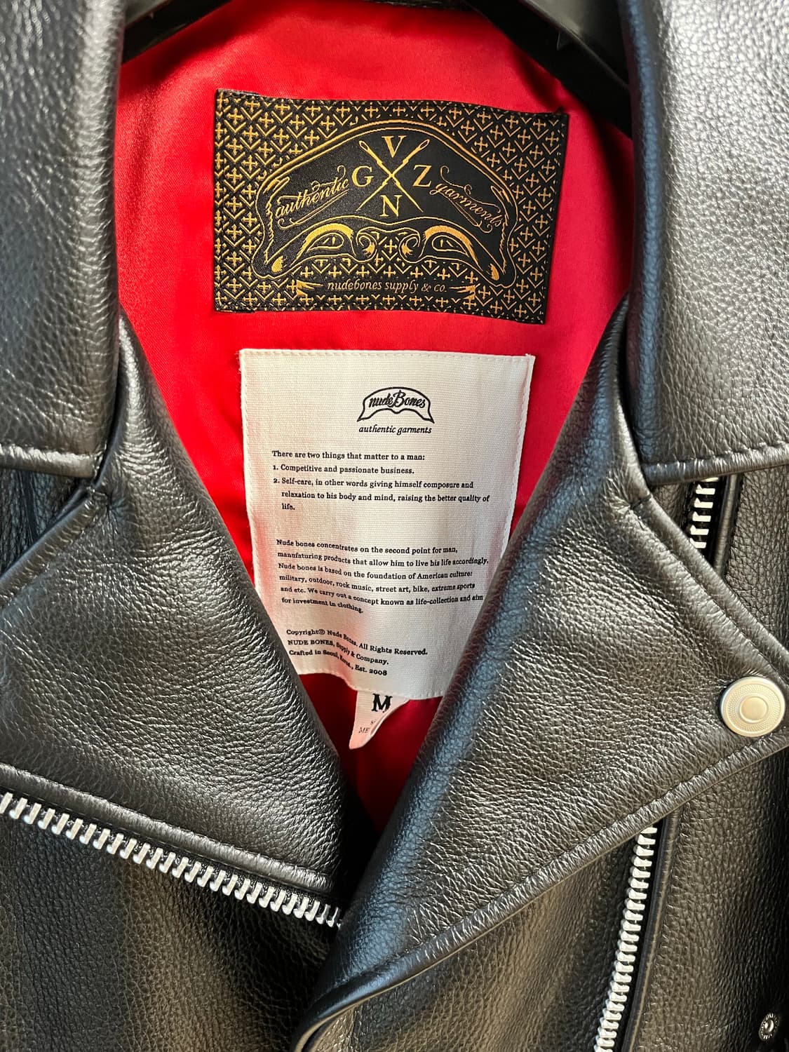 누드본즈 레더 라이더 자켓 여성용 상품이미지6