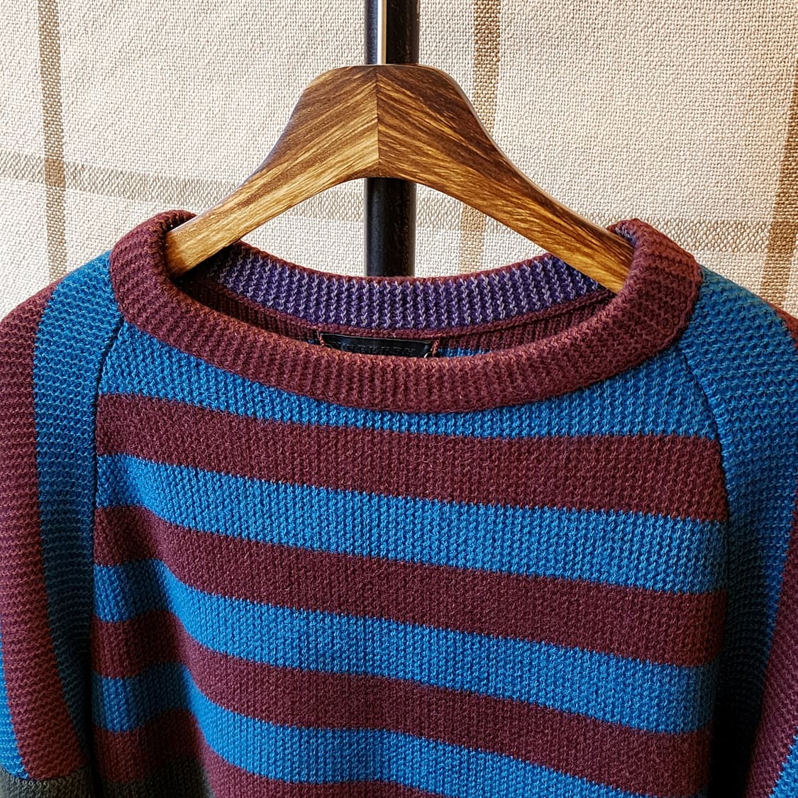 버버리 프로섬 헤비 니트 스웨터 컨트리 컬러블록 스트라이프 런웨이  L 상품이미지4