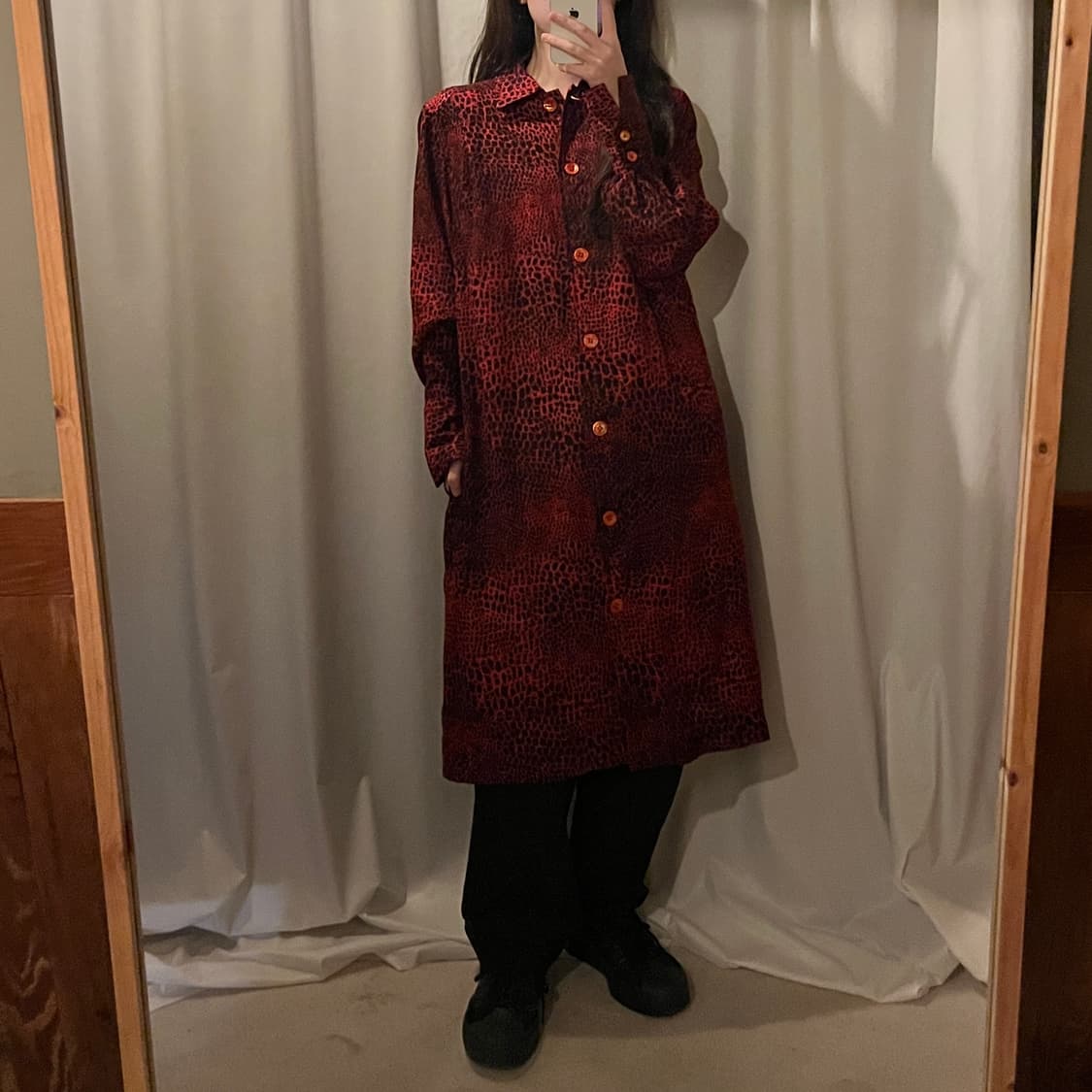 셀린느 레오파드 셔츠 원피스 상품이미지4