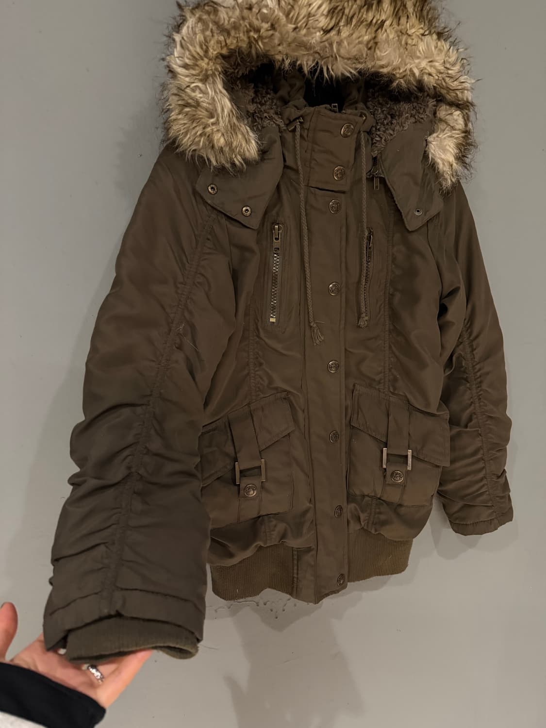 shirring detail buckle pocket jumper 상품이미지7