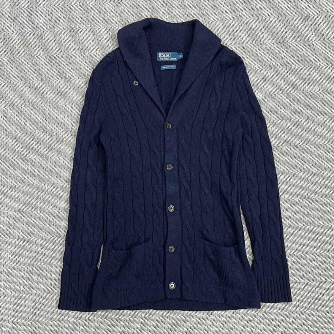 폴로랄프로렌 숄카라 꽈배기 가디건 v0852 상품이미지1