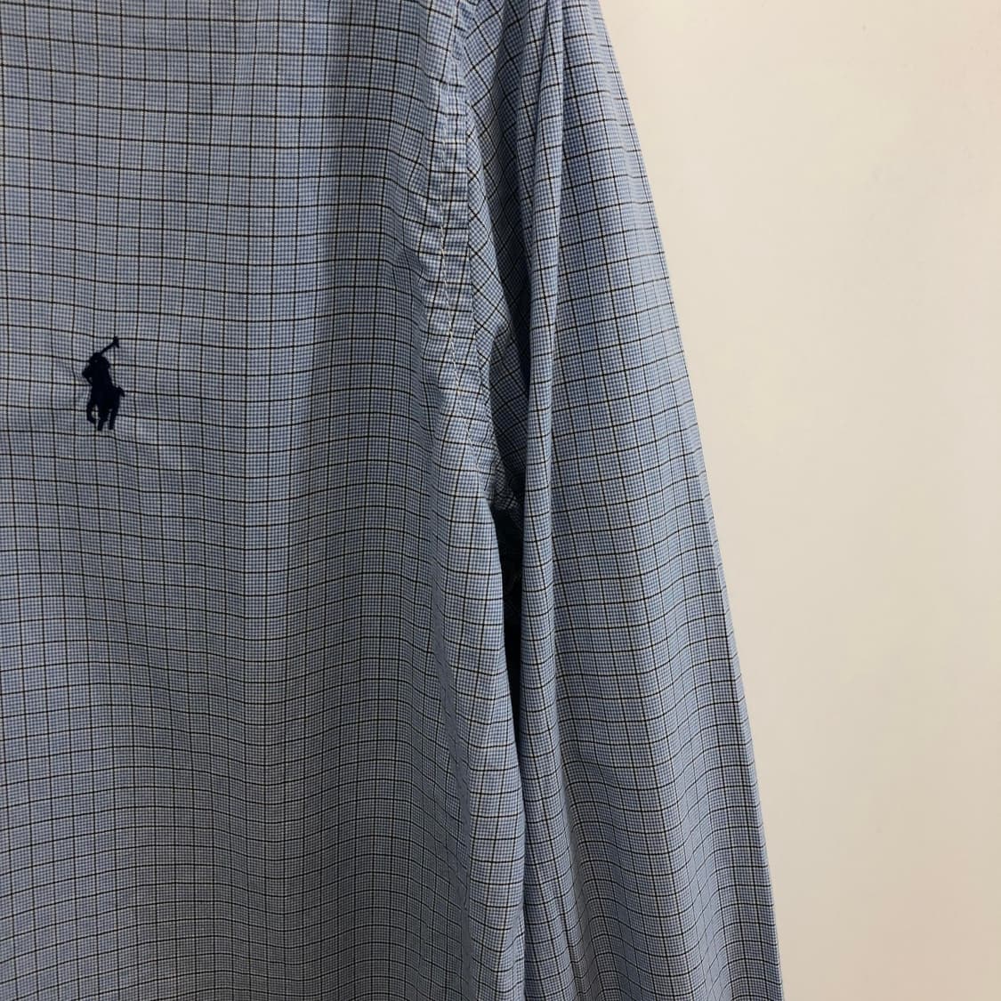 폴로 랄프로렌 커스텀핏 깅엄셔츠 XL 네이비포니 상품이미지2