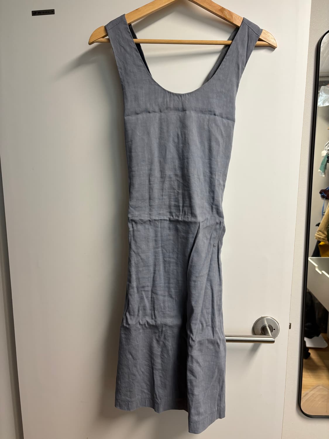 [0] 띠어리 린넨 크로스백 원피스 파스텔블루 상품이미지2