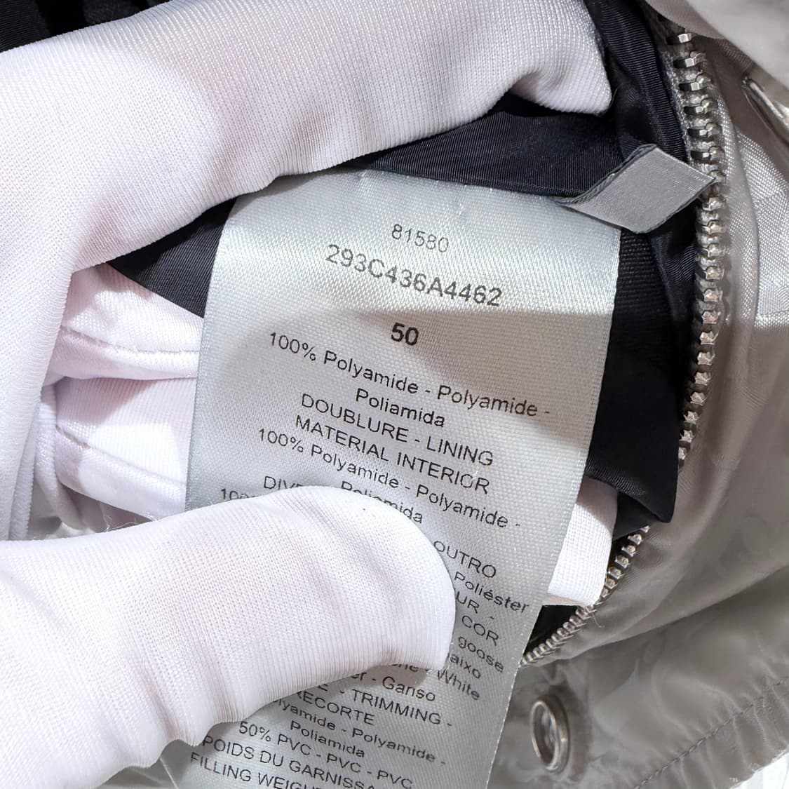 50 / 디올 오블리크 카라 퀄팅 실버 패딩 상품이미지6