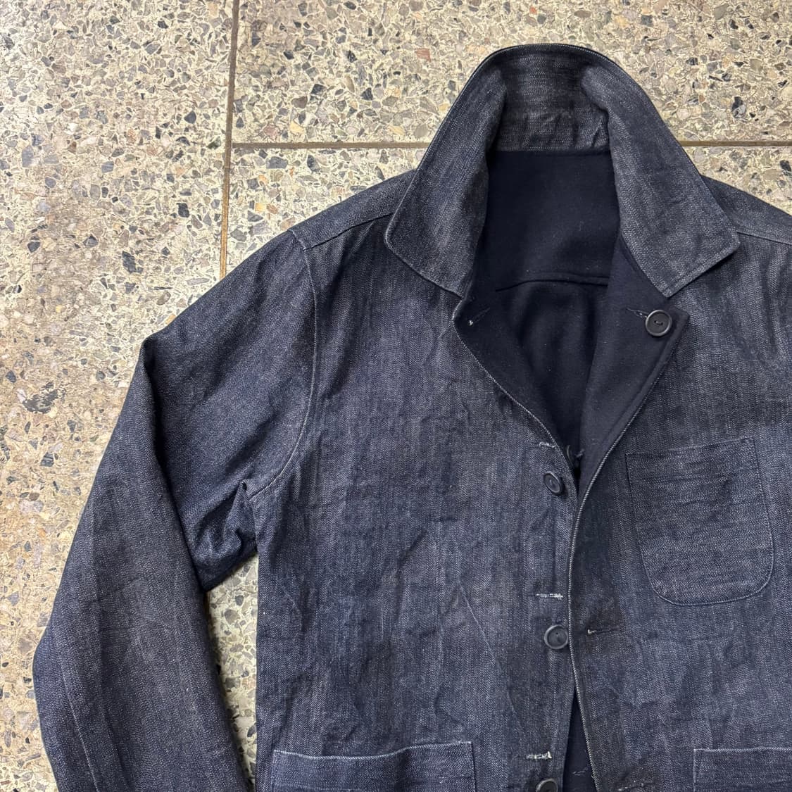 [M~L] Evan Kinori 이반키노리 양면 데님 울 초어 자켓 상품이미지5