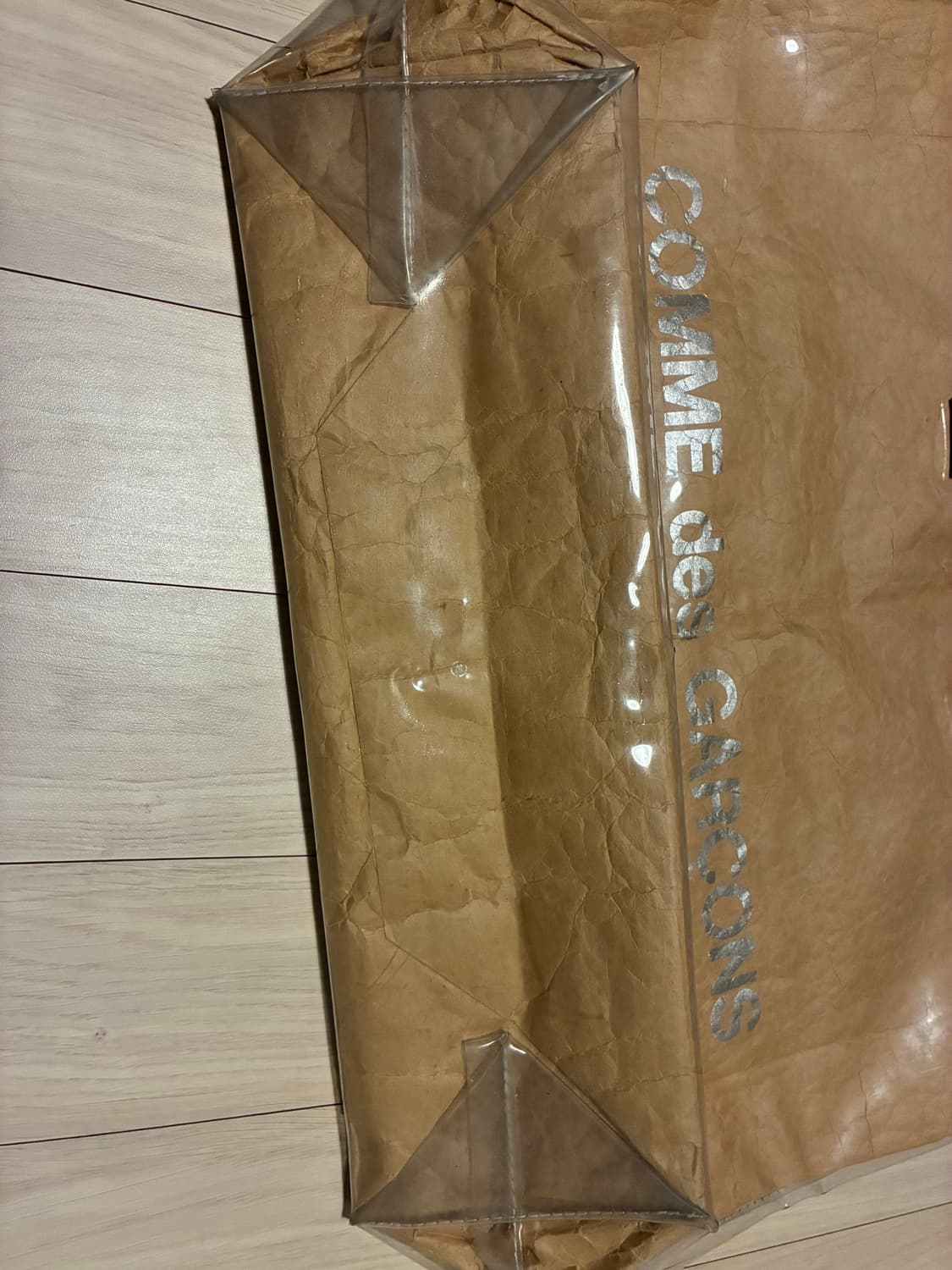 [정품] 꼼데가르송 PVC 크라프트 페이퍼 토트백 (가성비 전투용) 상품이미지3