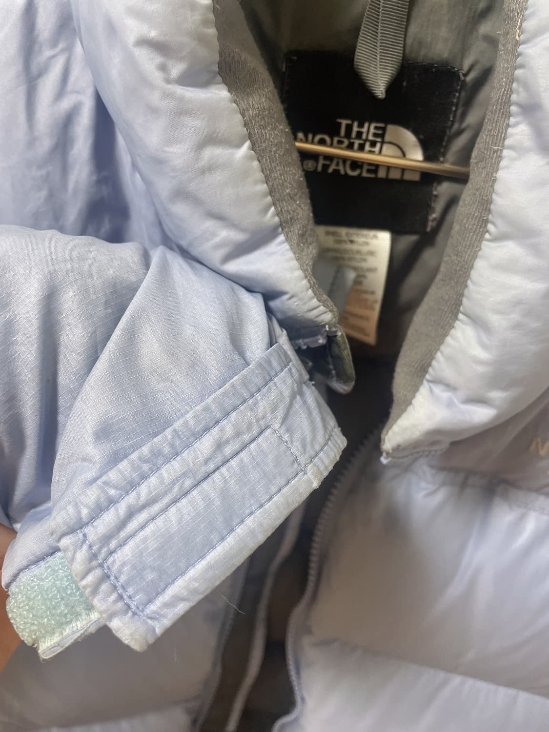 노스페이스 눕시 라이트블루 패딩 여성 M 상품이미지8