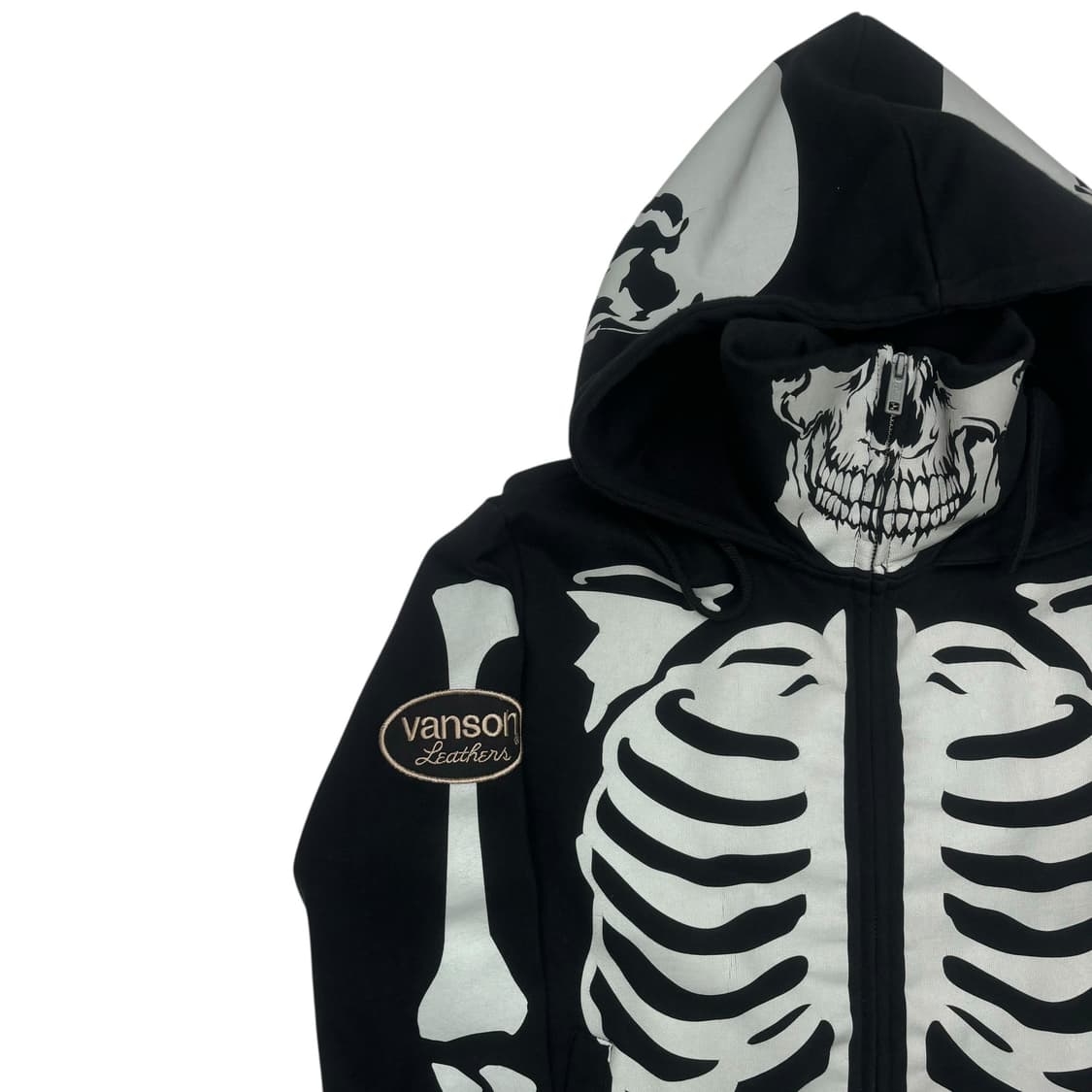 벤슨 레더 본 스켈레톤 넥 워머 후드집업 M 상품이미지2