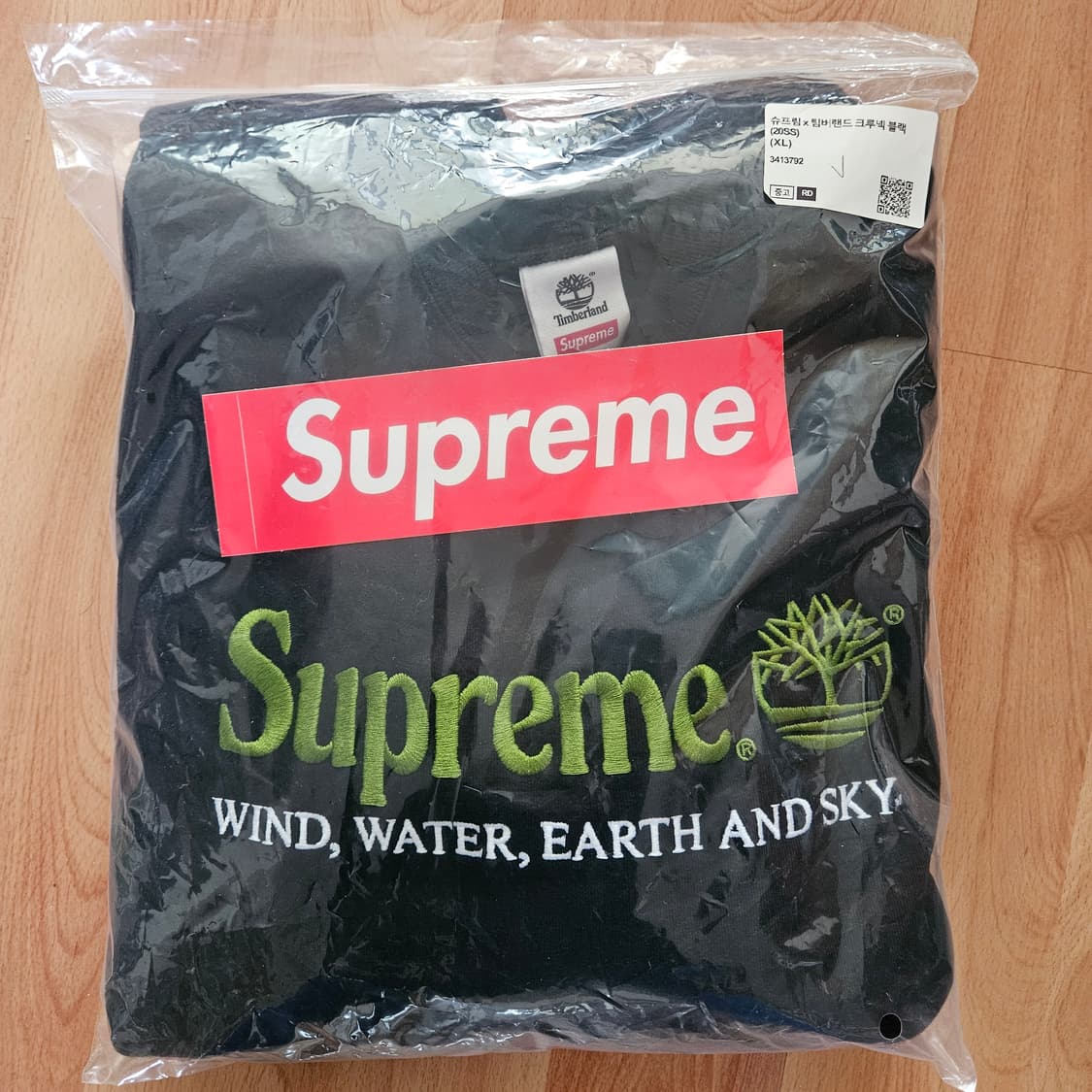 [XL] 슈프림 x 팀버랜드 크루넥 블랙 맨투맨 상품이미지3