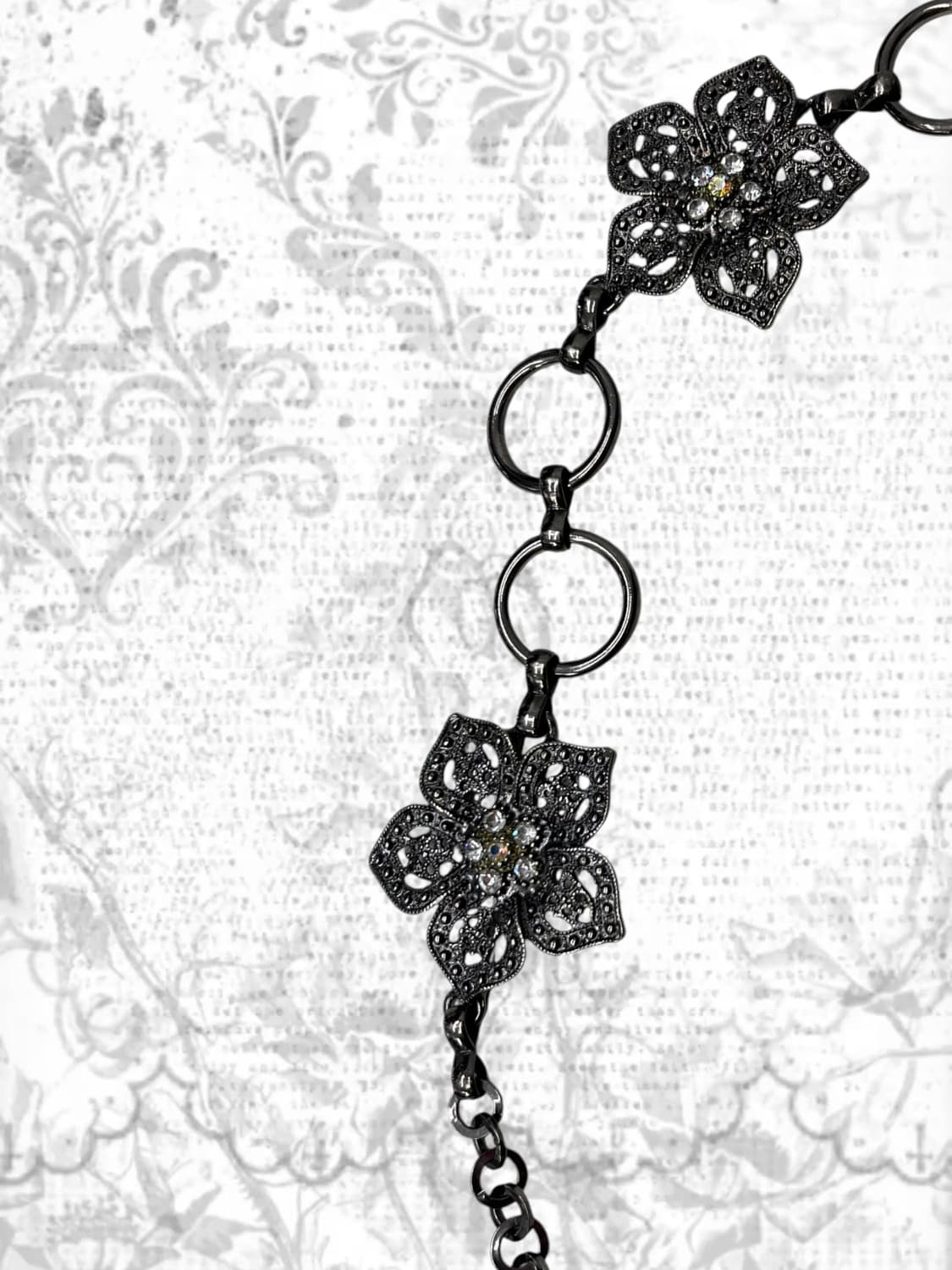 flower cubic chain belt 상품이미지2