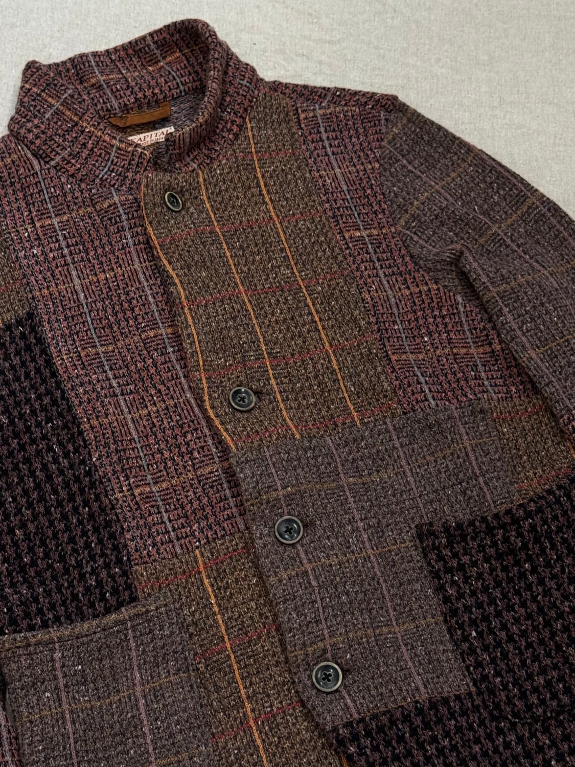 캐피탈 믹스드 패치워크 울 자켓 상품이미지5