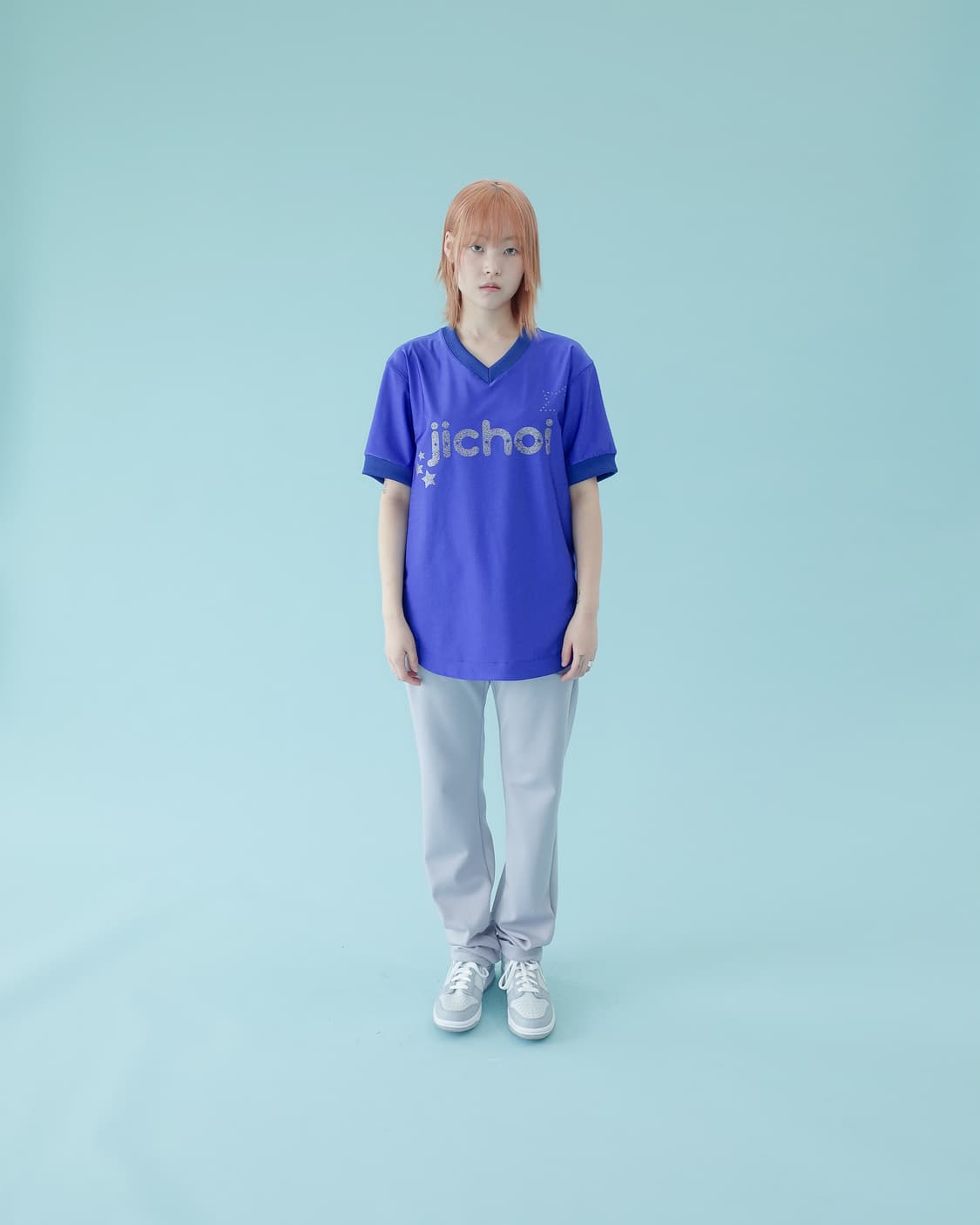 지초이 SS24 TEAM JICHOI T-SHIRT 3사이즈 블루 상품이미지2