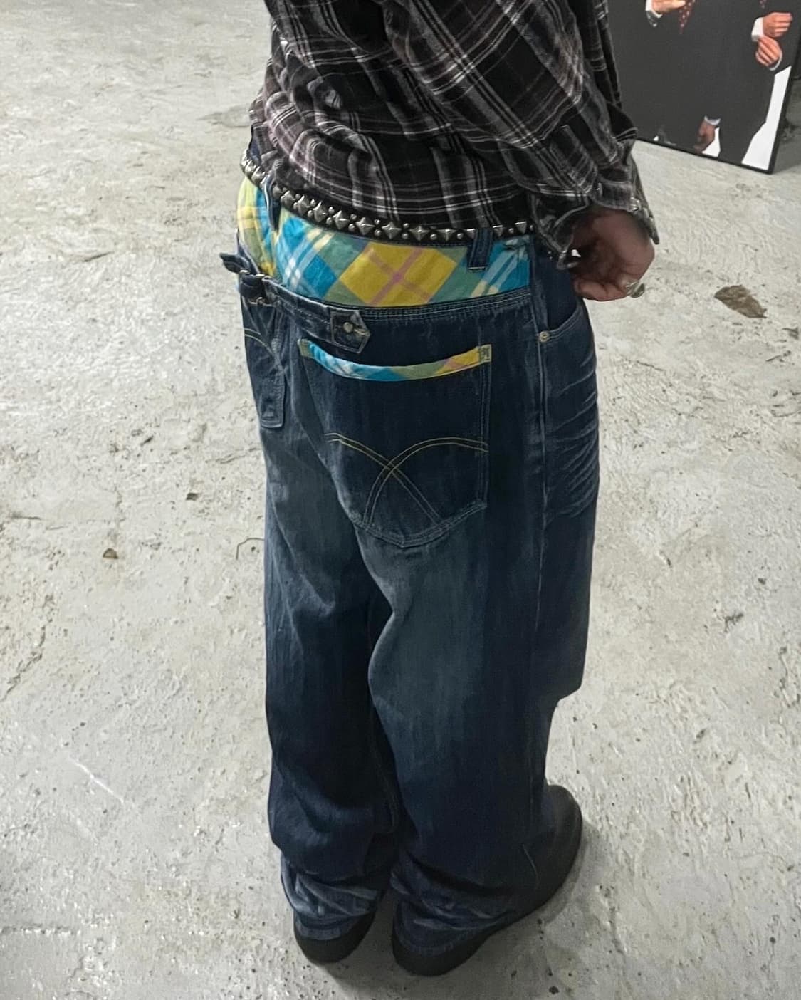 vtg cinch back baggy jean 상품이미지2