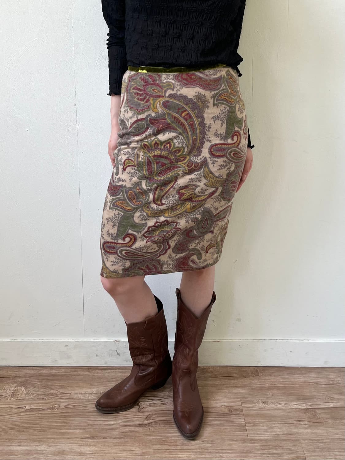 GRACE 페이즐리 미디스커트 상품이미지5