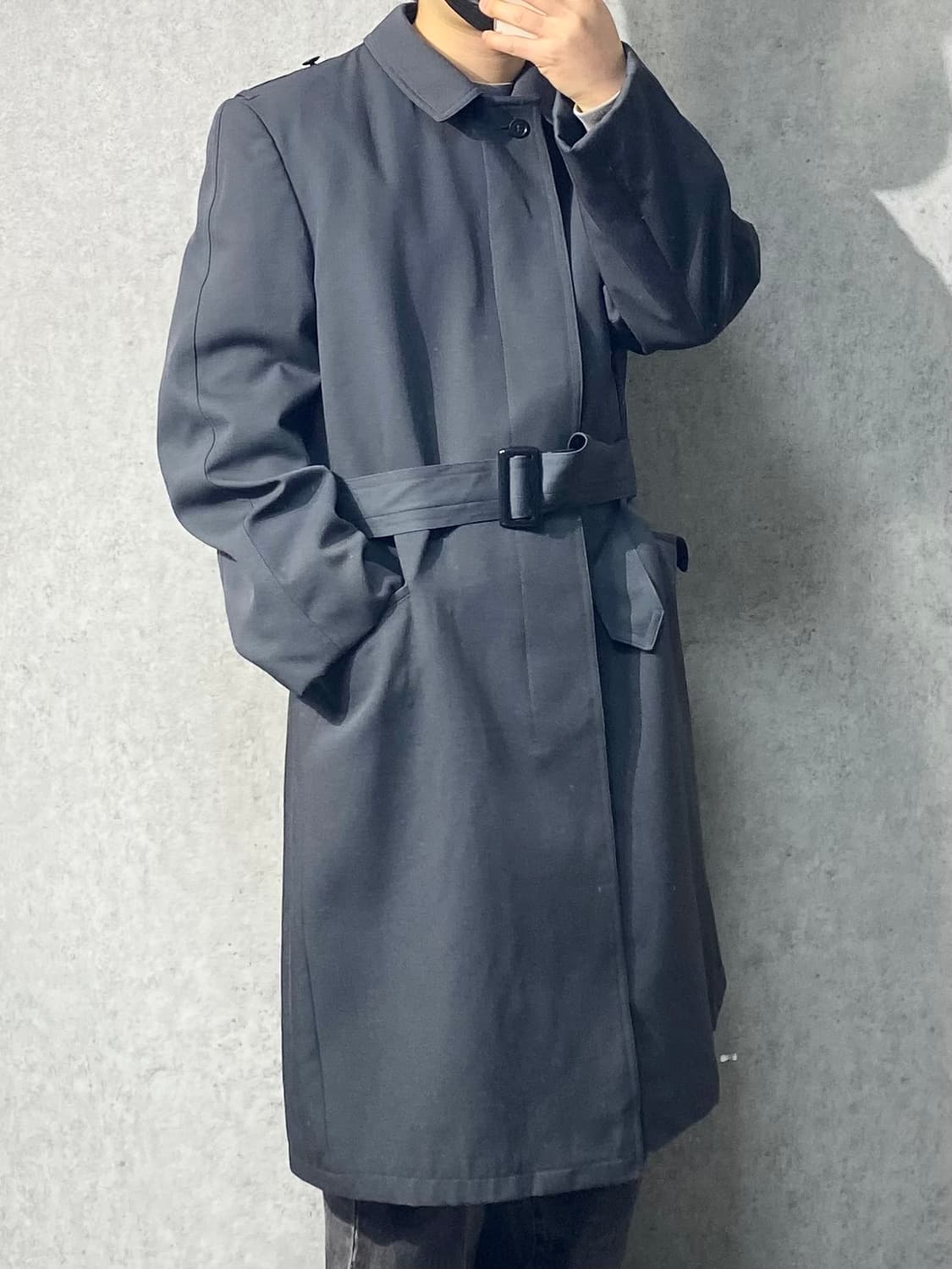 [40] 80s Germany 독일군 밀리터리 벨티드 트렌치코트 상품이미지10