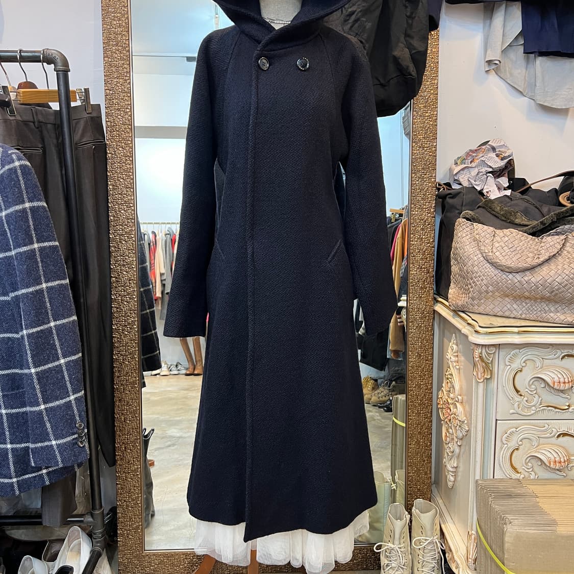 zucca 울 롱 후드 코트 상품이미지5