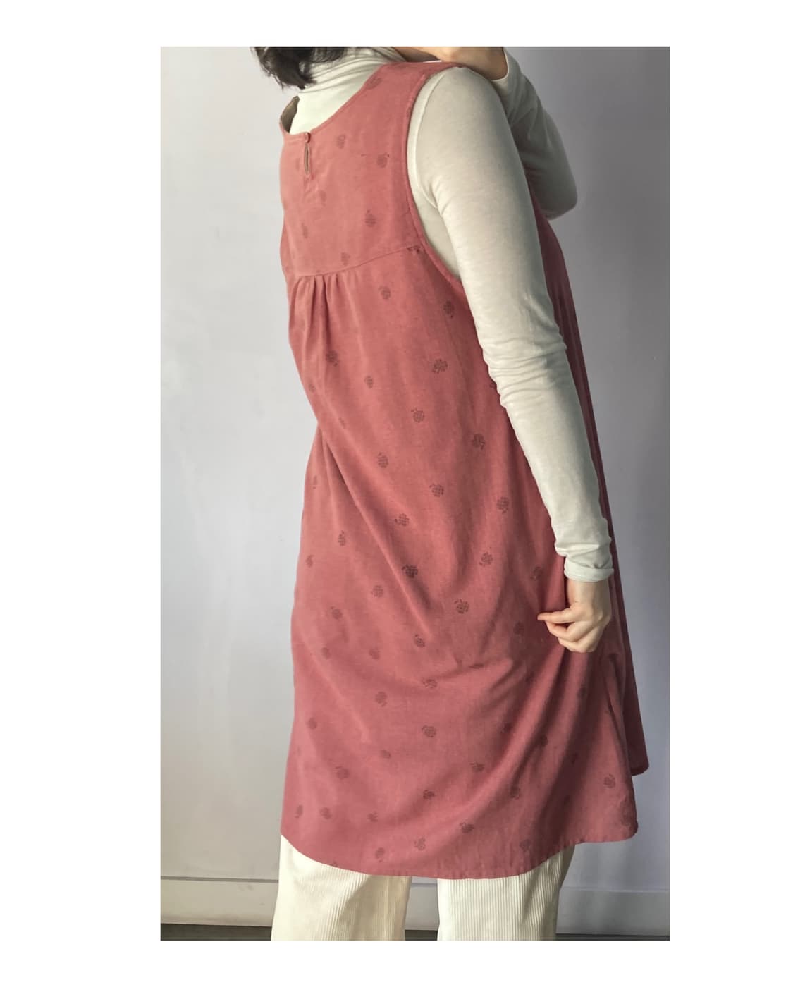 일본빈티지) 사과 패턴 기모원피스 상품이미지4