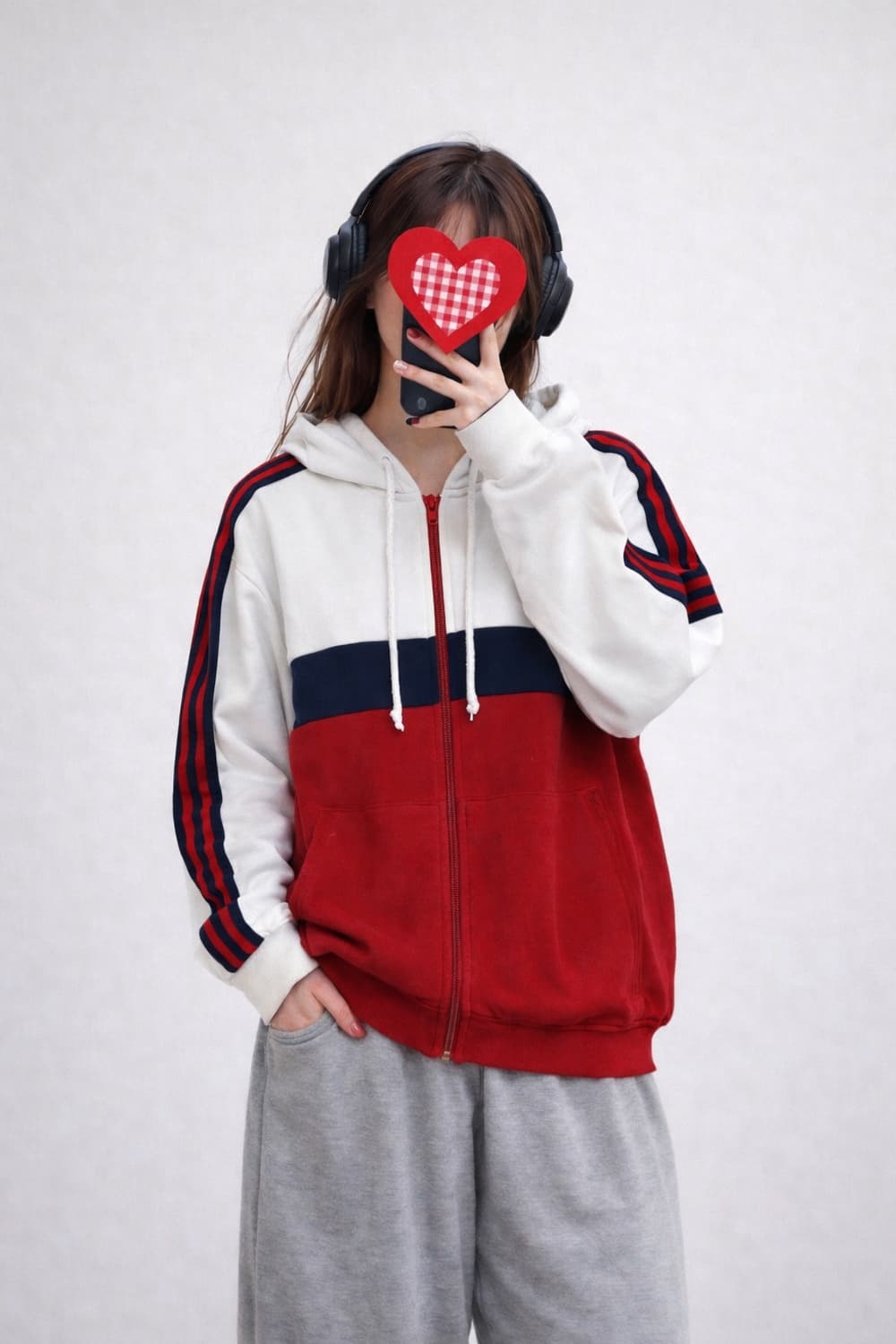 00s 아디다스 올드스쿨 화이트 구영국깔 후드집업 상품이미지1