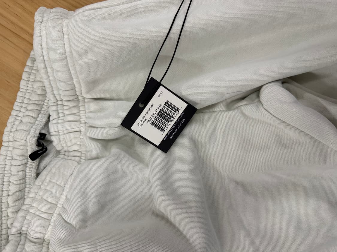 엔타이어스튜디오 헤비 스웻 팬츠 L 새상품 상품이미지6