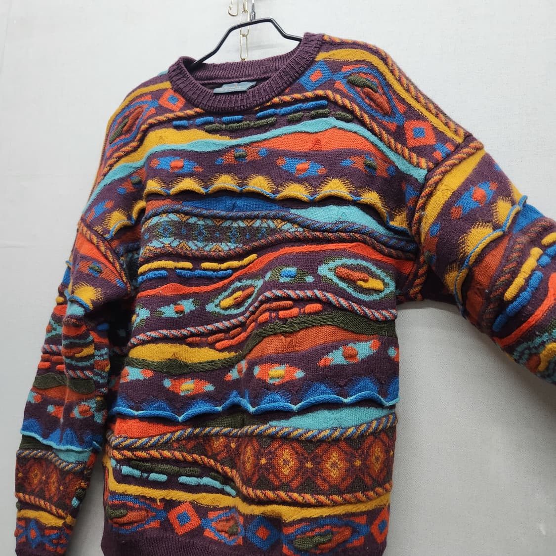 게쿠 퓨어메리노울 빈티지 패턴 니트 L(L) 상품이미지2