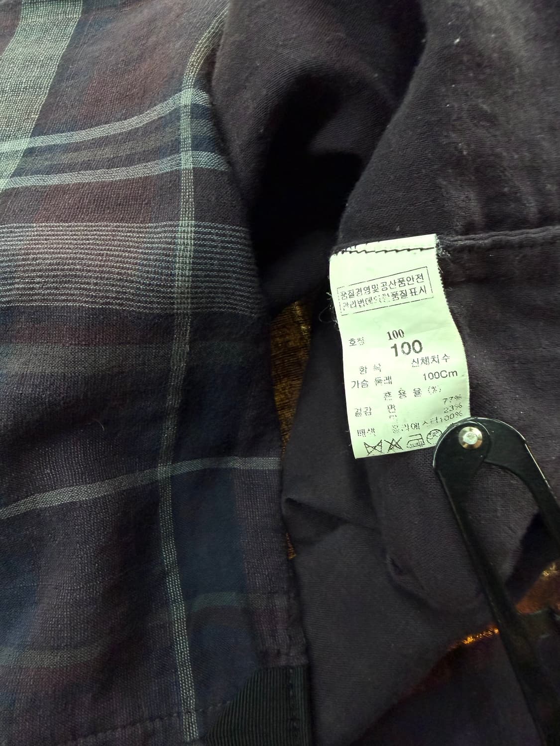 100/ 타임옴므 마 블렌딩 체크셔츠 상품이미지7