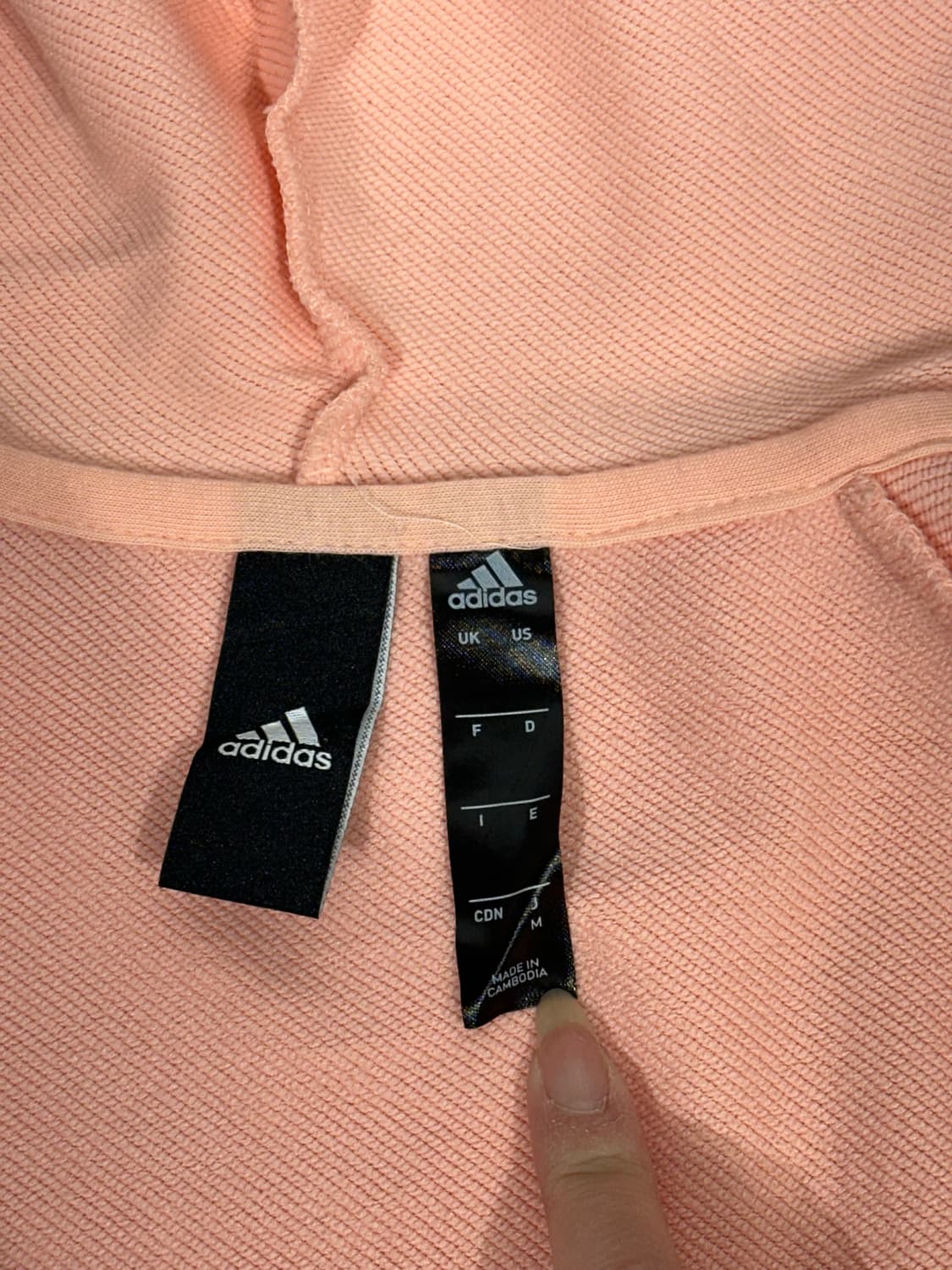 아디다스 핑크 그레이 후드집업 딱붙핏 트랙탑 져지 M 상품이미지7