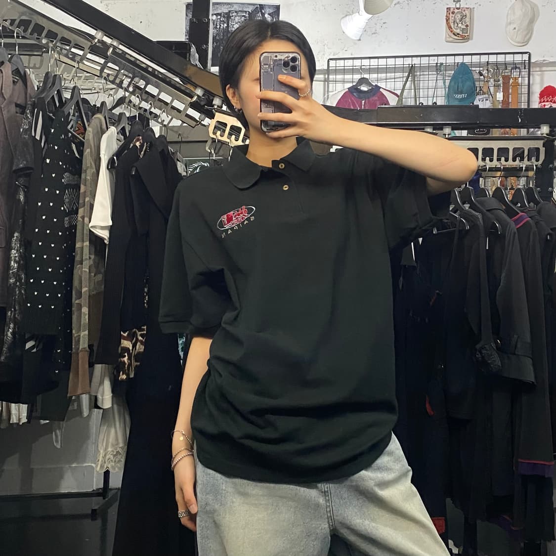 Gu nerv 로고 반팔 후드티셔츠 상품이미지8