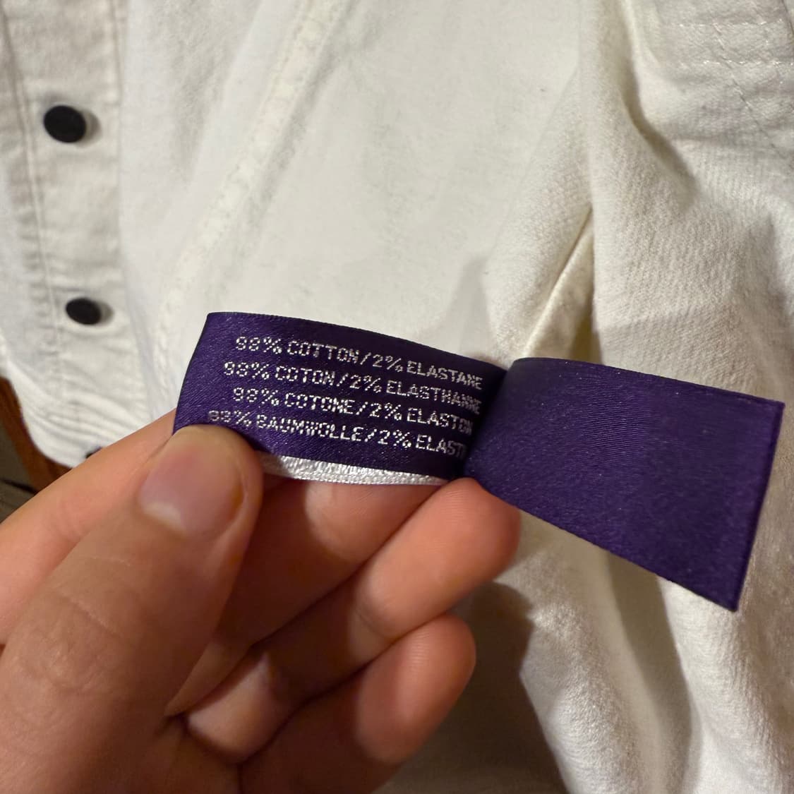 랄프로렌 퍼플라벨 화이트 데님 트러커 자켓 상품이미지6