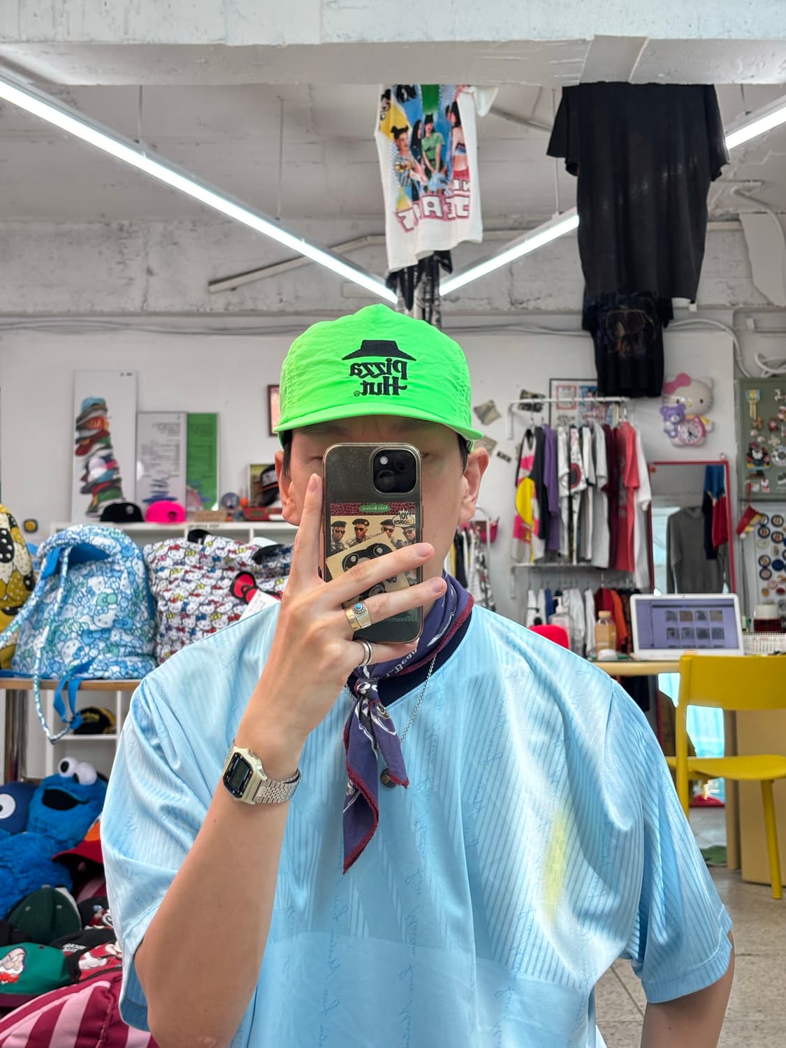 90s Pizza hut Promo Neon Cap 상품이미지6