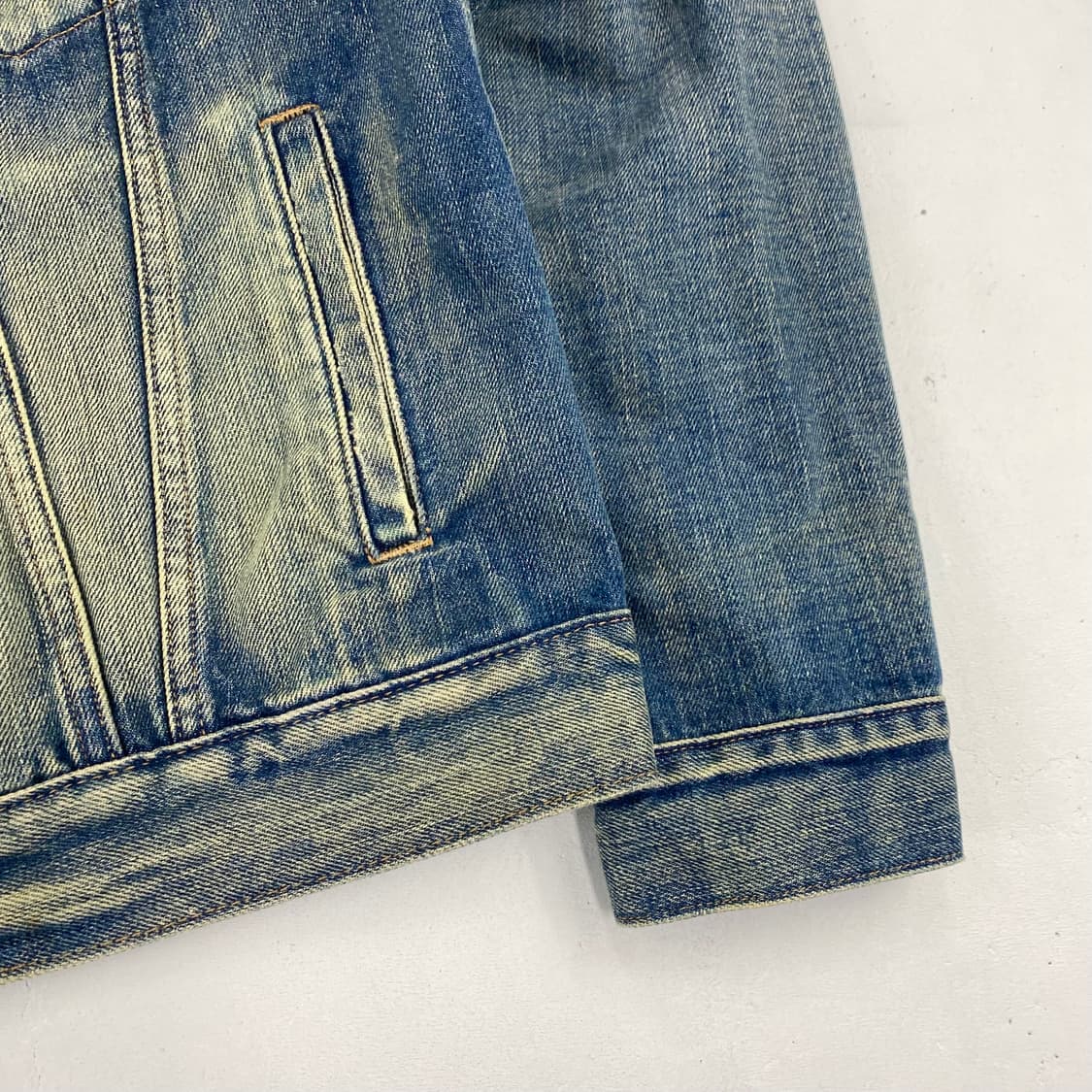 폴로 데님앤서플라이 포켓 워싱 데님 트러커 자켓 (98) 상품이미지6