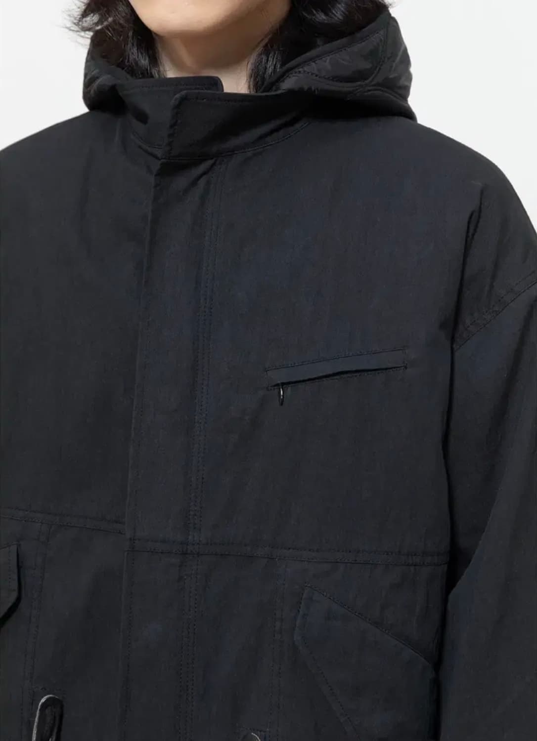 [새제품/2] 비긴202 빈티지 레이어 모즈파카 - 블랙 상품이미지7