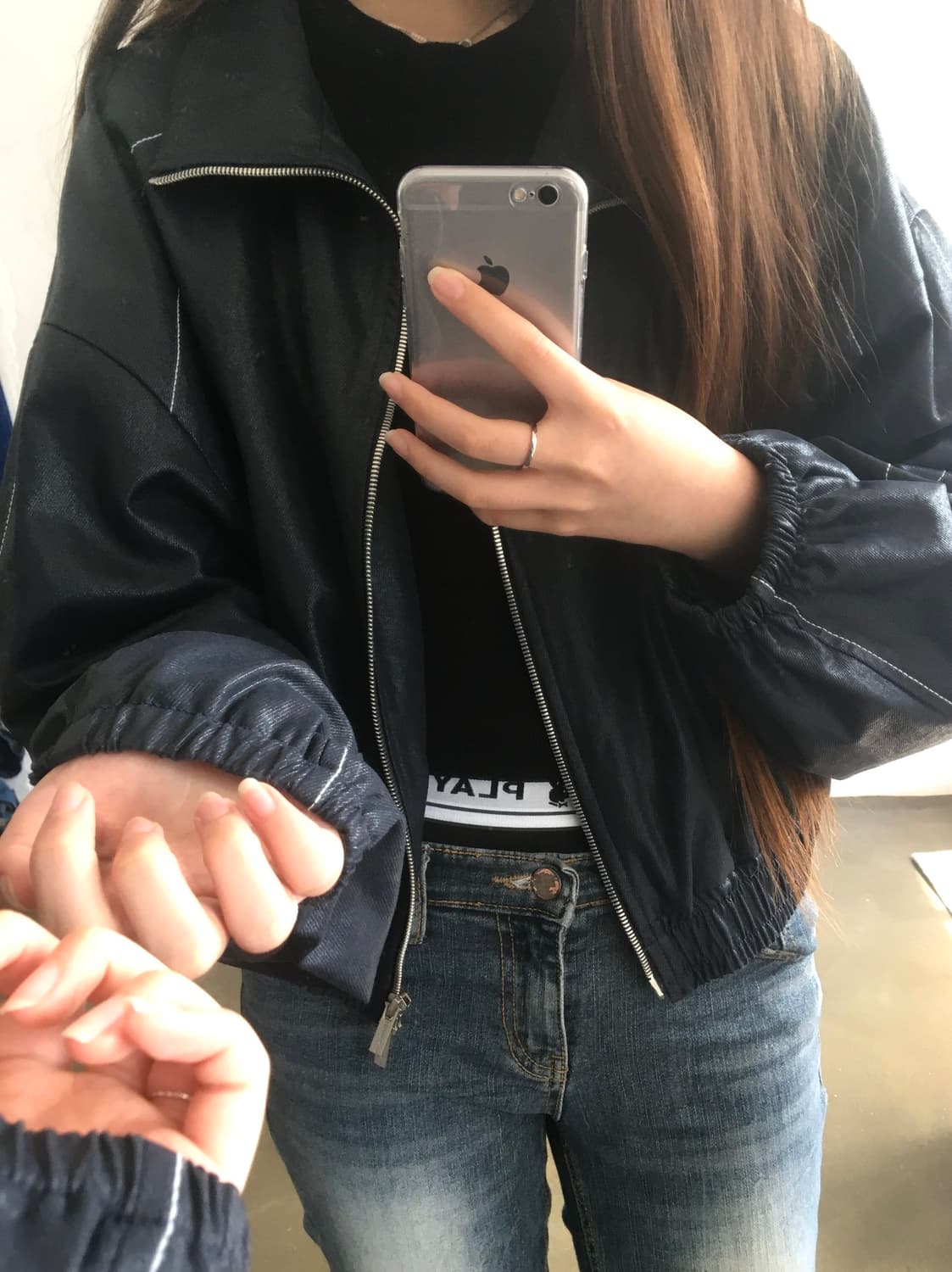 마뗑킴 네이비 블루종 자켓 M 상품이미지2
