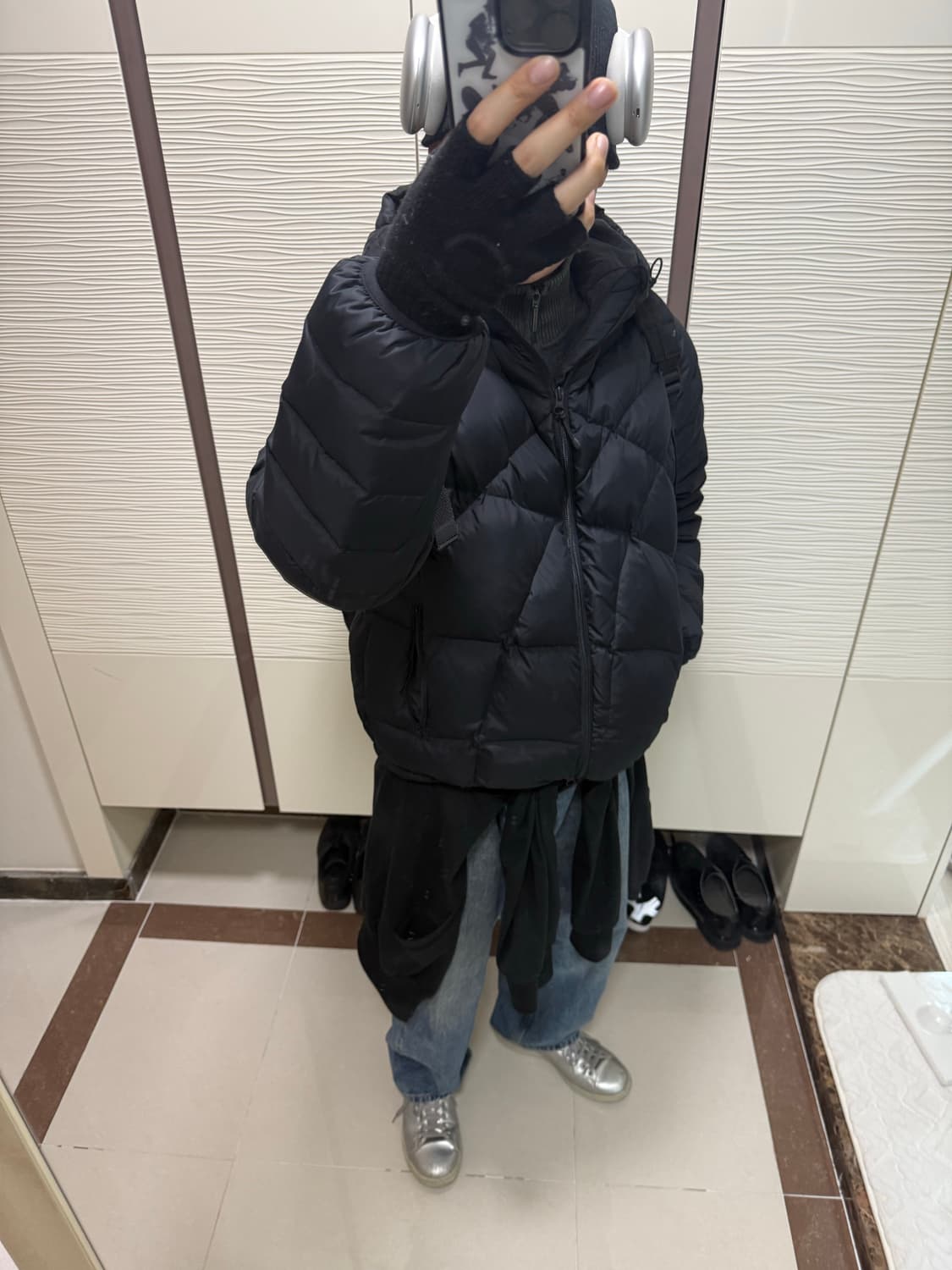 23fw)해칭룸 웹 구스다운 푸퍼 자켓 블랙 2 상품이미지2