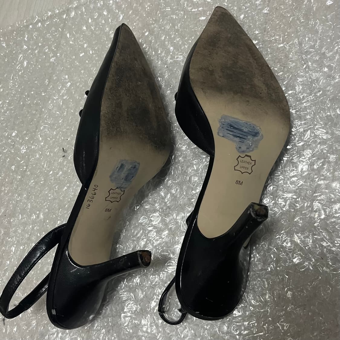 Sam&libby 리본 포인트 펀칭 스틸레토 레더힐 240 상품이미지5