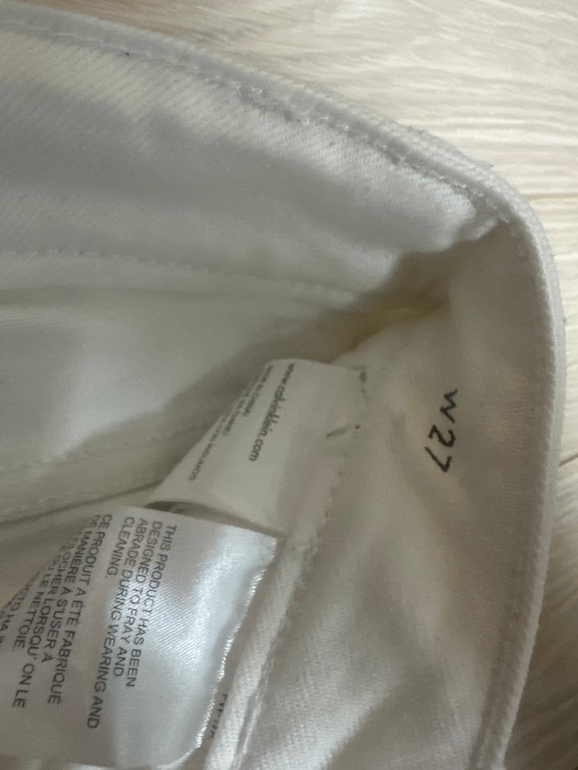 (W) CALVIN KLEIN JEANS 화이트 데님팬츠 상품이미지5