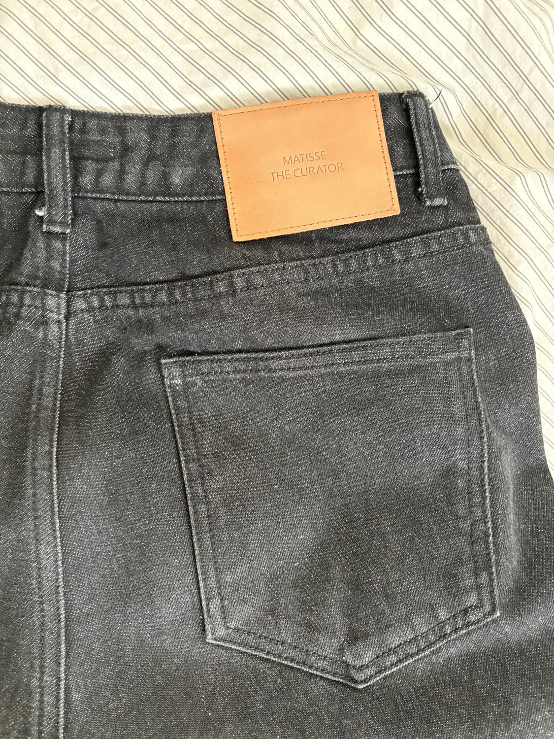 마티스 와이드 데님 팬츠 블랙워시드 (1사이즈) 상품이미지2